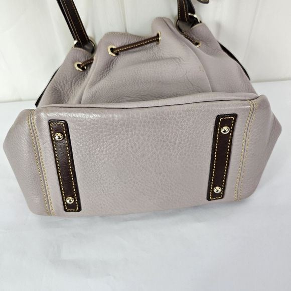 Dooney & Bourke Samba Gray Drawstring Bucket shoulder Bag - Picture 8 of 12